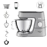 Robot Multifonctions KENWOOD KVC85.124.SI - Robot patissier Titanium Chef Baker - 2 bols en inox 3.5L et 5L - Balance integree 6kg - Blender 1.8L -