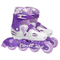 Roller In Line Patins en ligne ajustables STAMP pour enfant fille violet - Tailles 30 a 33