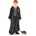 Figurine Miniature - Personnage Miniature Ron et croûtard. Figurine de l'univers Harry Potter.  pour enfants des 6 ans. 4 x 2 x 10 cm - schleich 42634 WIZARDING WORLD