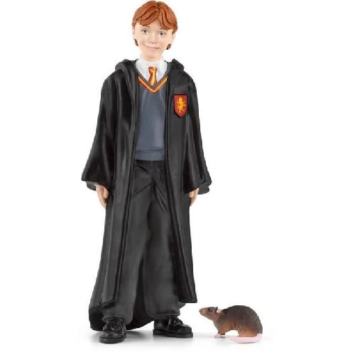 Figurine Miniature - Personnage Miniature Ron et croûtard. Figurine de l'univers Harry Potter.  pour enfants des 6 ans. 4 x 2 x 10 cm - schleich 42634 WIZARDING WORLD