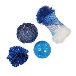 ROSEWOOD Multi Toy Bauble 4 pieces - Bleu - Pour chat