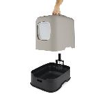Maison De Toilette - Filtre A Charbon - Tapis Exterieur ROTHO - Maison toilette pour chat 51 x 39 x 40 cm - Bac a litiere - Cappuccino