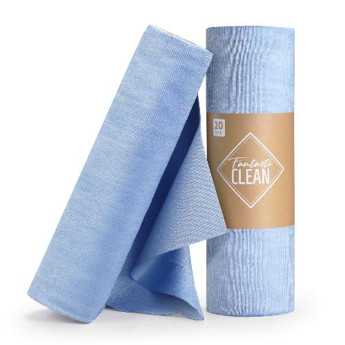 Lingette Auto Rouleau 20 Lavettes Vitres Detachables 30X40Cm 90 Polyester 10 Polyamide