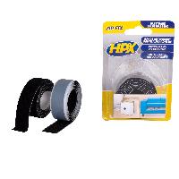 Ruban Adhesif Electricite Ruban Auto-Grippant Zip Fix -Sangle + Crochet- - Noir 2 X 20Mm X 1M Hpx