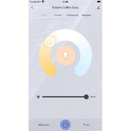 Ruban LED connecté Wi-Fi + BT. Couleurs RGB + Blance réglable. longueur 3m - Konyks Dallas Easy