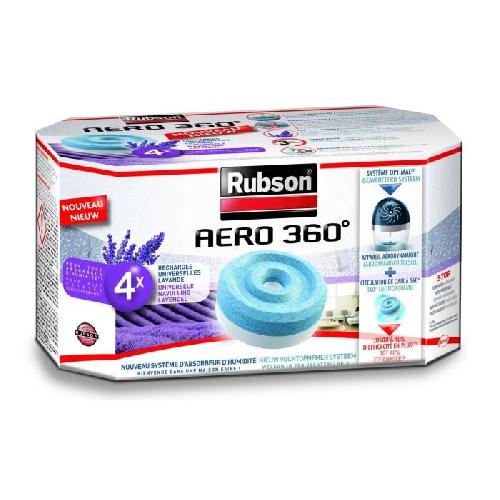 Absorbeur D'humidite RUBSON 4 Recharges Aero 360 Lavande