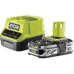 RYOBI - 1 batterie lithium+ 18V ONE+ 2.5 Ah et 1 chargeur rapide 2.0 A - RC18120-125