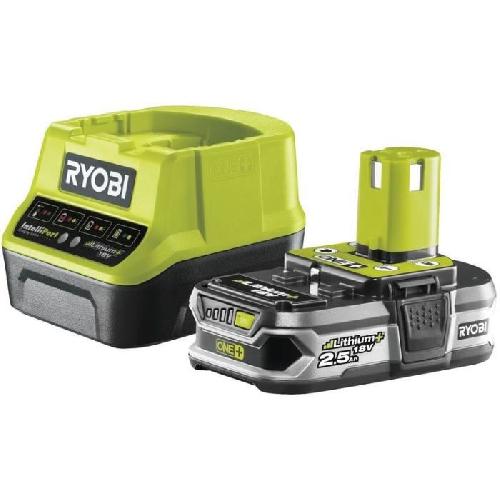 Batterie Pour Machine Outil RYOBI - 1 batterie lithium+ 18V ONE+ 2.5 Ah et 1 chargeur rapide 2.0 A - RC18120-125