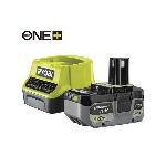 Batterie Pour Machine Outil RYOBI - 1 batterie lithium+ 18V ONE+ 4.0 Ah compacte et 1 chargeur rapide 2.0 A  - RC18120-140X