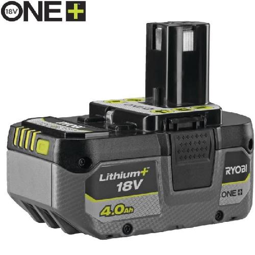 Batterie Pour Machine Outil RYOBI - 1 batterie lithium+ 18V ONE+ 4.0 Ah compacte et 1 chargeur rapide 2.0 A  - RC18120-140X