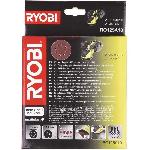 RYOBI - 10 disques diam. 125 mm auto-agrippants pour ponceuse excentrique. grain 100 / 120 / 240 / 320 - RO125A10