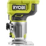 RYOBI - Affleureuse a bois 18V ONE+ - 30 000 tr/min - pince 6 mm - Avec 1 pince de 6 mm. 1 meche de coupe. clé. guide - RTR18-0