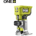 Defonceuse - Affleureuse RYOBI - Affleureuse a bois 18V ONE+ - 30 000 tr/min - pince 6 mm - Avec 1 pince de 6 mm. 1 meche de coupe. clé. guide - RTR18-0