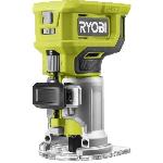 Defonceuse - Affleureuse RYOBI - Affleureuse a bois 18V ONE+ - 30 000 tr/min - pince 6 mm - Avec 1 pince de 6 mm. 1 meche de coupe. clé. guide - RTR18-0