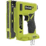 RYOBI - Agrafeuse 18V ONE+ - agrafes dos 9.4 mm. longueur 6.35 mm a 14.3 mm - chargeur 90 agrafes + Agrafes et crochet - R18ST50-0