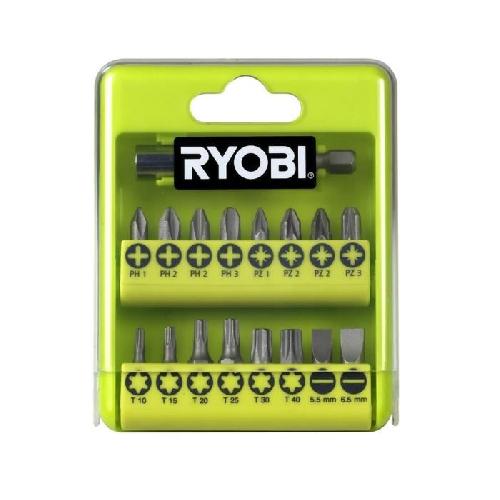 Accessoire - Consommable Machine Outil RYOBI - Boîte cristal 17 accessoires de vissage PH / PZ / SL / TX  boîte-présentoir  - RAK17SD