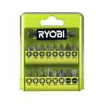 Accessoire - Consommable Machine Outil RYOBI - Boîte cristal 17 accessoires de vissage PH / PZ / SL / TX  boîte-présentoir  - RAK17SD