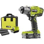 RYOBI - Boulonneuse a chocs 18V ONE+ - 3 modes - emmanchement carre 1-2 + batterie 2 Ah. sac et adaptateur 1-4'' - R18IW3-120S