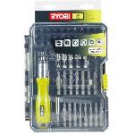 RYOBI - Coffret 59 accessoires vissage - boulonnage PH - PZ - SL - HEX - TX avec tournevis a cliquet - RAK59SD