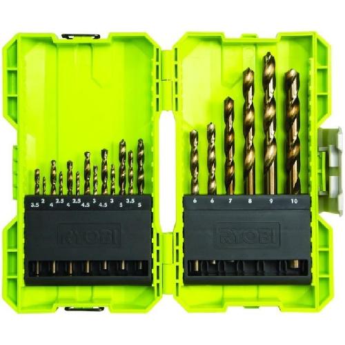 Accessoire - Consommable Machine Outil RYOBI - Coffret empilable 19 forets HSS métal 2 a 10 mm - RAK19HSS2