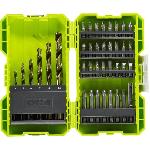 Accessoire - Consommable Machine Outil RYOBI - Coffret empilable 38 accessoires mixtes perçage - vissage : 6 forets HSS + embouts & 1 porte-embout - RAK38SDD