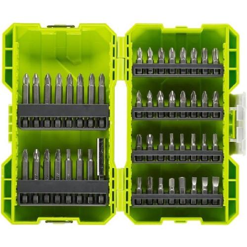 Accessoire - Consommable Machine Outil RYOBI - Coffret empilable 48 accessoires de vissage : 32 embouts 25 mm + 15 embouts 50 mm SL / PH / PZ / HEX / T - RAK48SSD