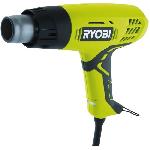 RYOBI - Decapeur thermique 2 000 W - 2 temperatures 400 - 600oC - 2 positions de debit d'air - Livre avec 2 buses - EHG2000