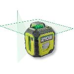 Longueur (telemetre - Laser Mesureur) RYOBI - Laser 360o vert - portee 25 m - precision +-- 0.5 mm - Livre avec une pochette et 4 piles - RB360GLL