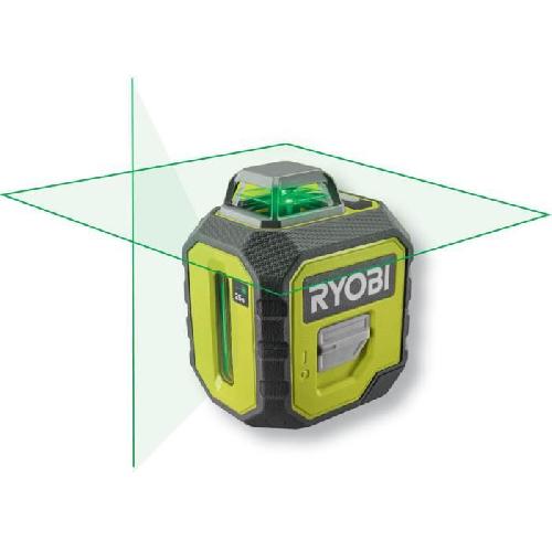 Longueur (telemetre - Laser Mesureur) RYOBI - Laser 360o vert - portee 25 m - precision +-- 0.5 mm - Livre avec une pochette et 4 piles - RB360GLL