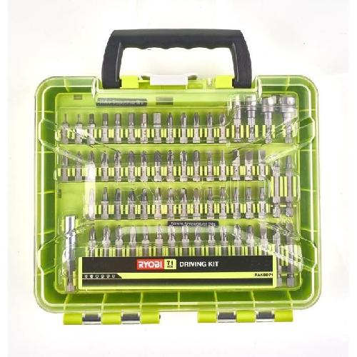 Accessoire - Consommable Machine Outil RYOBI - Mallette 71 accessoires de vissage mixtes : 43 embouts 25 mm. 18 embouts 50 mm + 9 douilles & 1 porte-embout - RAKDD71