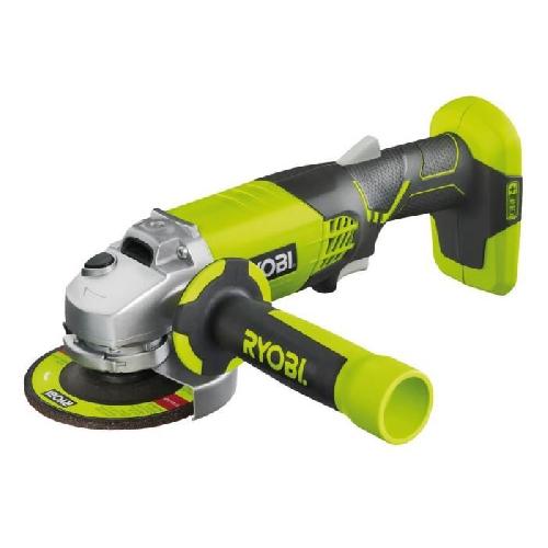 Meuleuse RYOBI - Meuleuse d'angle 18V ONE+ 115 mm - 7 500 tr/min - poignée auxiliaire - Livrée avec 1 disque a ébarber - R18AG-0