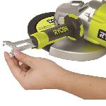 Meuleuse RYOBI - Meuleuse d'angle 2 000 W 230mm - poignée 180° - coffret antichocs + coffret. disque métal 230mm & clé de service - EAG2000RS