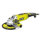 RYOBI - Meuleuse d'angle 2000 W 230 mm - 6 600 tr/min - poignée orientable 180° + disque métal 230 mm & clé de service - EAG2000-G