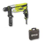 RYOBI - Perceuse a percussion 1 200 W - 1 200-3 000 cp-min - 2 vitesses - mandrin 13 mm metal - LED - Livree en coffret - RPD1200-K