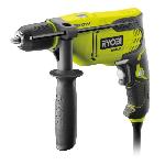 RYOBI - Perceuse a percussion 680 W - 3 000 cp/min - mandrin 13 mm - blocage d'arbre auto + coffret & butée de profondeur - RPD680-K