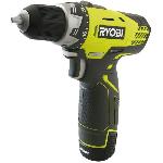 Perceuse RYOBI - Perceuse-visseuse 12V - 1 vitesse - 25 Nm - 24 positions - mandrin 10 mm + 2 batteries 2 Ah. chargeur & sac - RCD1201-220S