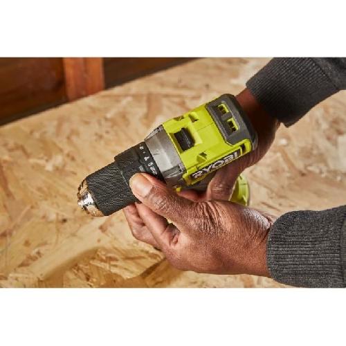 Perceuse RYOBI - Perceuse-visseuse a percussion BRUSHLESS 18V ONE+ 54 Nm - 2 batteries 4 & 2 Ah. chargeur & sac de transport - RPD18BL1-2C42S