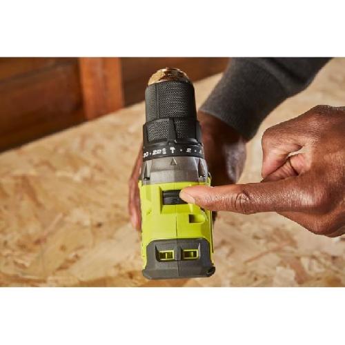 Perceuse RYOBI - Perceuse-visseuse a percussion BRUSHLESS 18V ONE+ 54 Nm - 2 batteries 4 & 2 Ah. chargeur & sac de transport - RPD18BL1-2C42S