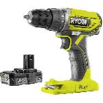 RYOBI - Perceuse-visseuse compacte 18V ONE+ - 2 batteries lithium+ 2.0 Ah - chargeur 1.5 A - Sac de transport - R18DD2-220S