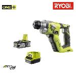 Burineur - Perforateur RYOBI - Perforateur SDS+ 18V ONE+ - 4 modes - 1.3 Joules Epta + batterie 2.5 Ah - chargeur. sac de transport - R18SDS-125S