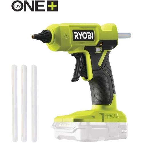 Pistolet A Colle RYOBI - Pistolet a colle 18V ONE+ - chauffe en 3 min - indicateur de chauffe - diam. batons 12 mm - Avec 3 de colle - RGLU18-0