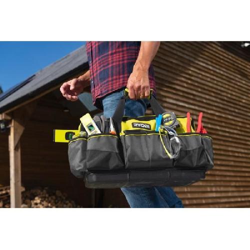 Sac - Sacoche - Sac A Dos Porte-outils RYOBI - Sac avec fond renforce 46 x 26 x 29 cm pour 3 ou 4 outils - RSSMTB1