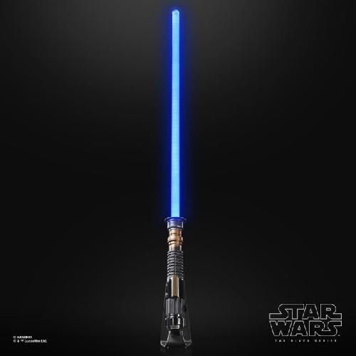 Figurine Miniature - Personnage Miniature Sabre laser d'Obi-Wan Kenobi Force FX Elite avec LED et effets sonores. article de cosplay pour adultes. Star Wars The Black Series.