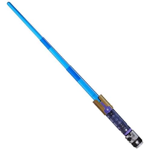 Figurine Miniature - Personnage Miniature Sabre laser electronique Maitre Jedi Sol. bleu personnalisable officiel sous licence Star Wars Lightsaber Forge Kyber Core. des 4 an