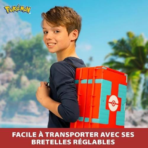 Figurine Miniature - Personnage Miniature Sac a dos - BANDAI - Pokémon du dresseur Theme Plage - S'ouvre et devient une super arene