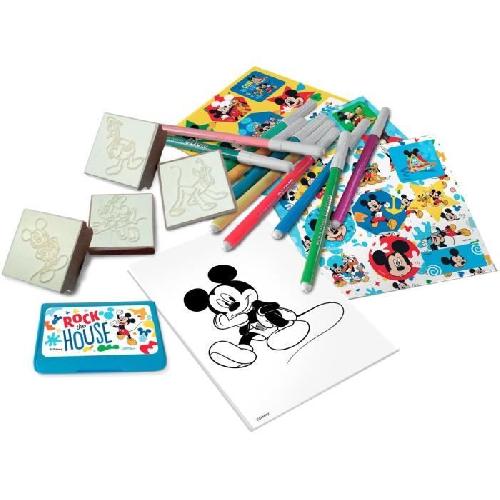 Jeu De Tampon Sac a dos garni - MULTIPRINT - 24945 - 4 tampons Mickey