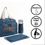 Sac A Langer Sac a langer quotidien BABY ON BOARD SIMPLY BABYBAG - Bleu océan - Grande Capacité - Matelas et Porte Biberon Isotherme