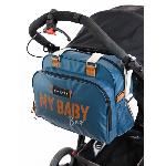 Sac A Langer Sac a langer quotidien BABY ON BOARD SIMPLY BABYBAG - Bleu océan - Grande Capacité - Matelas et Porte Biberon Isotherme