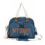 Sac A Langer Sac a langer quotidien BABY ON BOARD SIMPLY BABYBAG - Bleu océan - Grande Capacité - Matelas et Porte Biberon Isotherme