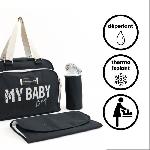 Sac A Langer Sac a langer quotidien BABY ON BOARD SIMPLY BABYBAG - Noir - Grande Capacité - Matelas a langer - Porte Biberon Isotherme